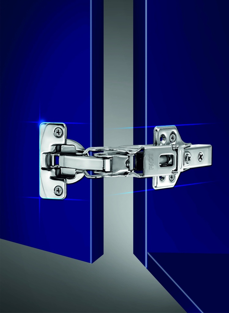 [PAH16-00-D] 155 Deg Clip-On Soft Closing Hinge (Dowel)
