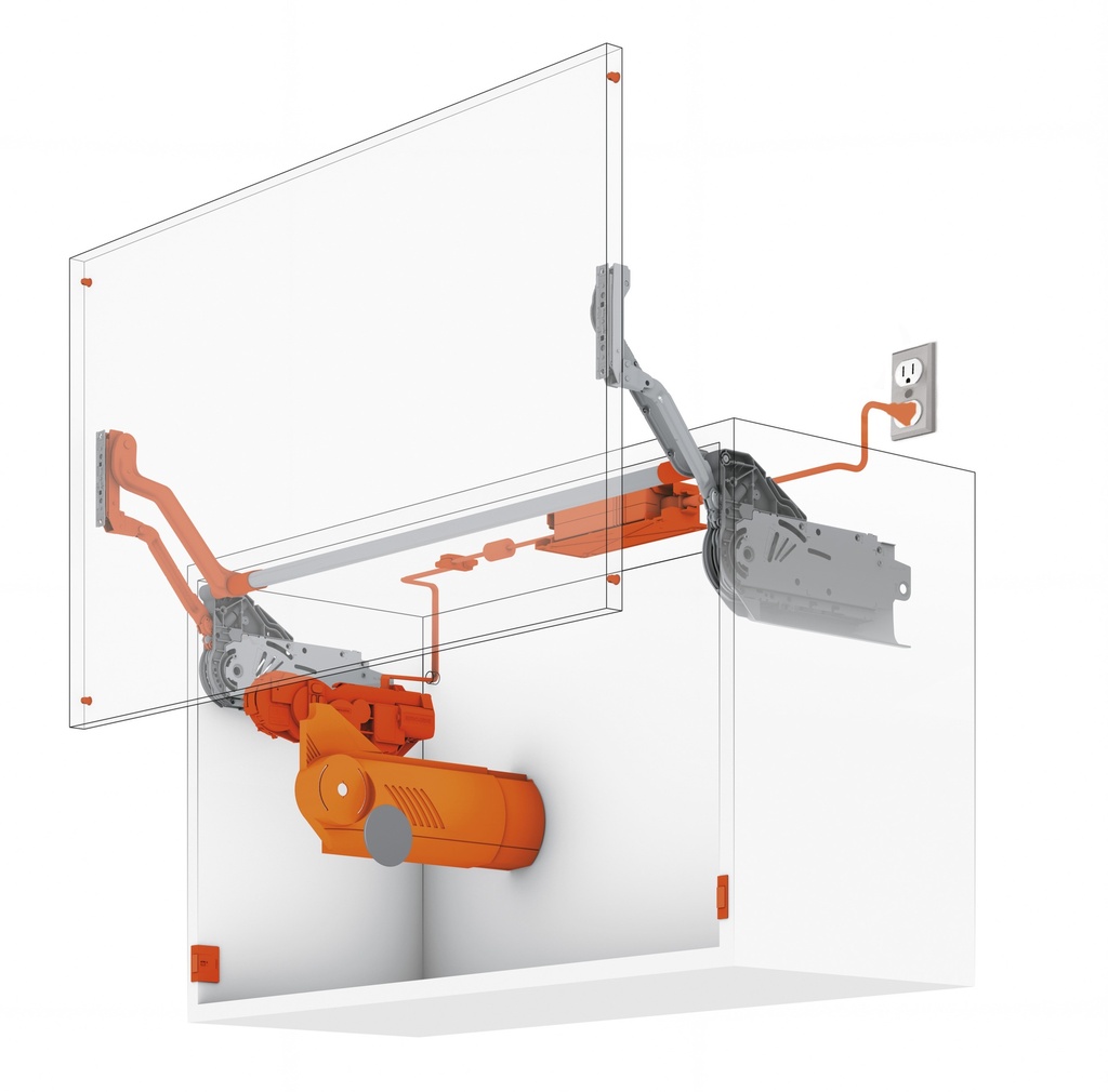 [20S4200] AVENTOS HS/HL/HK et HK top Hardware Set for Wood and Wide-Framed Aluminum Doors
