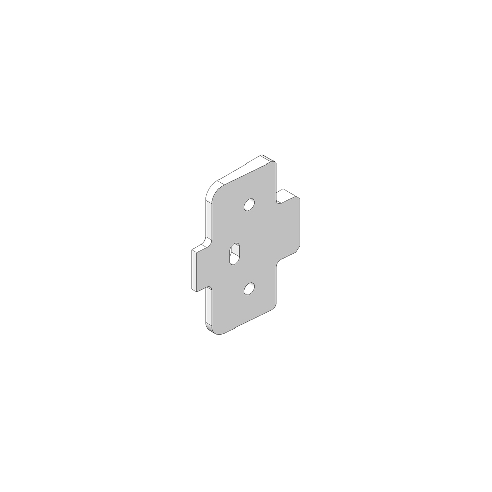 [171A5010] Angled spacer, cruciform, +5°, screw-on version, spacer thickness: 0.8 mm