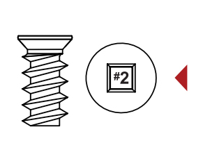 Euro Screws, Flat Head Square Drive