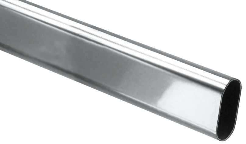 [PCR02-MB] Oval Closet Rod - 30mm X 15mm (3 Meter Length) (Matt Black)