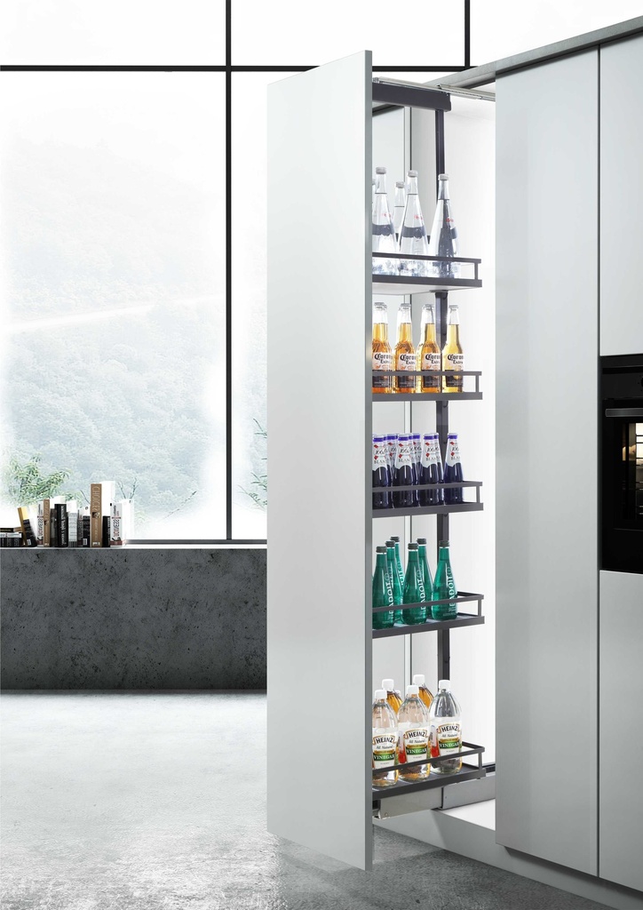 [PKA13-300-4] Tall Pantry Pull-Out (300mm, 1259mm - 1659mm (4 Layers))