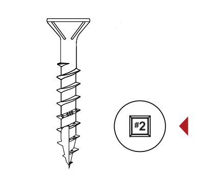 [PFS01-0801] Flat head Screws with nibs Type 17 Point (1 in, #8, Box of 8000)