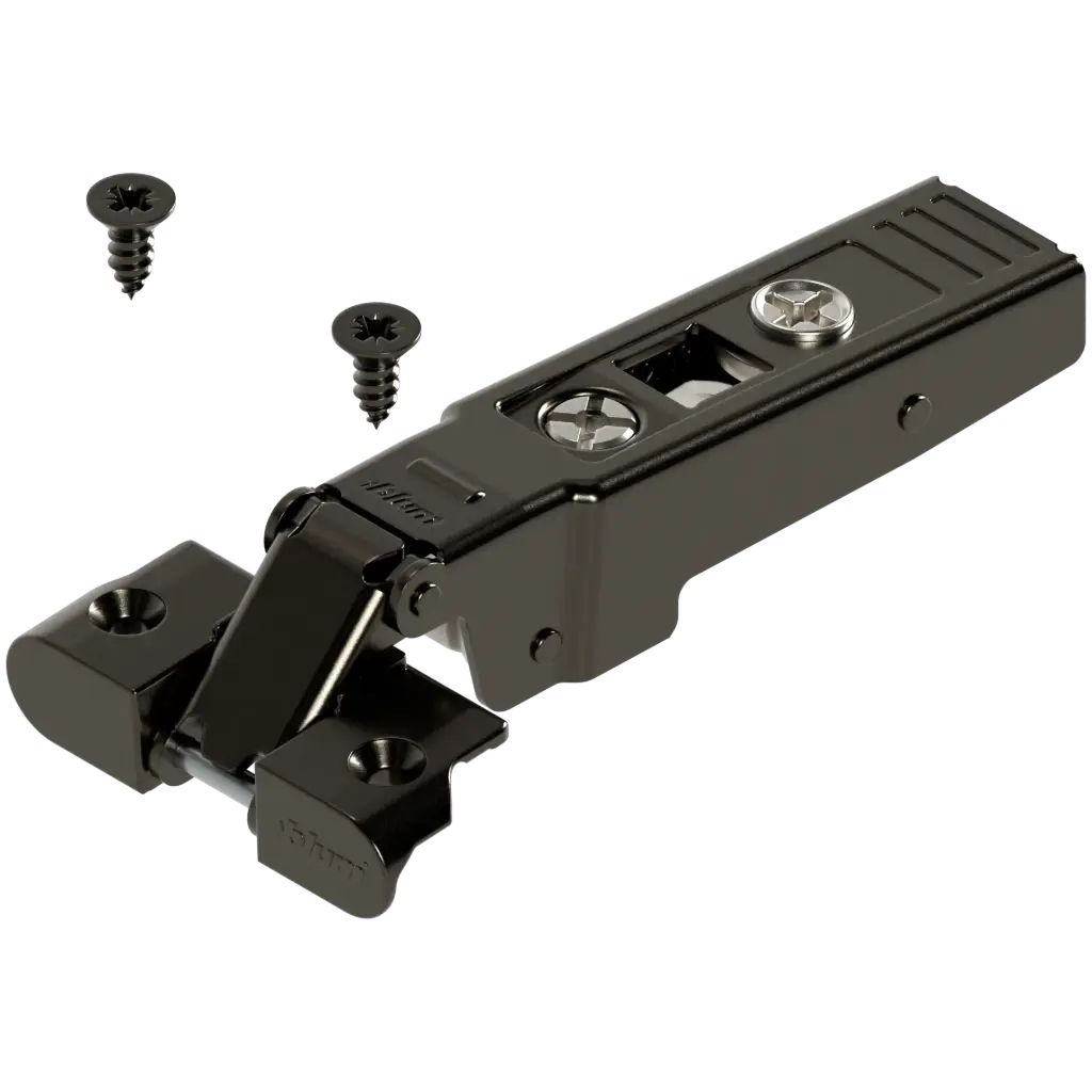 Sensys aluminium frame hinge with integrated silent system (Sensys 8638i), nickel plated, overlay, Opening angle 95°